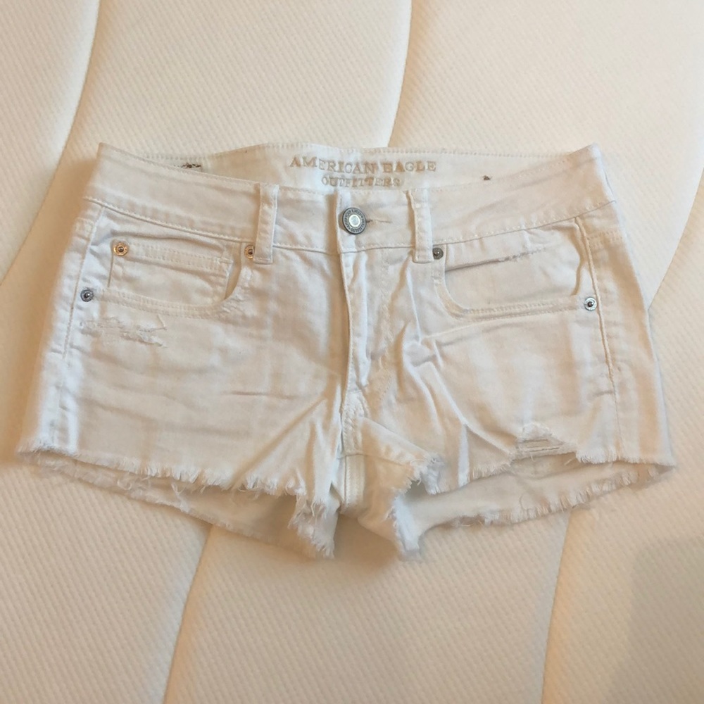 White American Eagle Jean Shorts